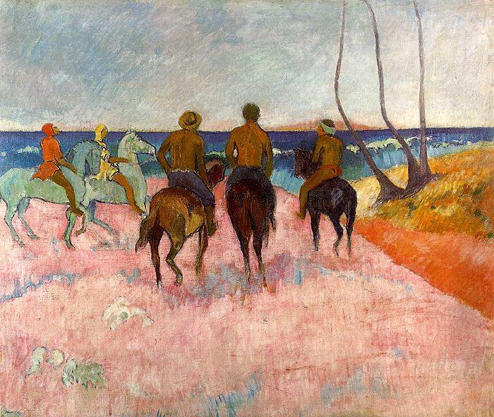 Paul Gauguin Riders on the Beach oil painting picture